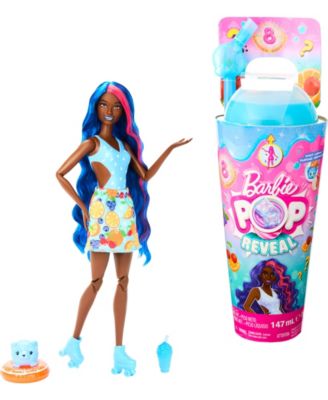 Barbie Pop Reveal Fruit Series Fruit Punch Doll, 8 Surprises Include Pet, Slime, Scent & Color Change image number null