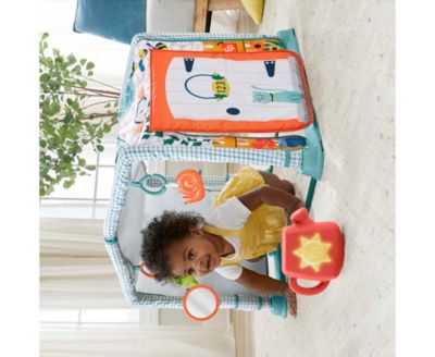 Fisher Price 3-in-1 Baby Gym with Tummy Time Playmat, Tunnel and Toys, Crawl Play Activity Gym image number null