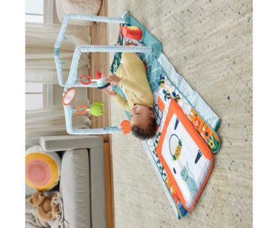 Fisher Price 3-in-1 Baby Gym with Tummy Time Playmat, Tunnel and Toys, Crawl Play Activity Gym image number null