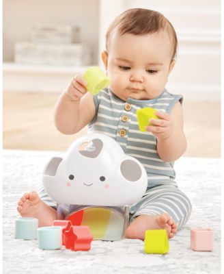 Skip Hop Silver-Tone Lining Cloud Feelings Shape Sorter Baby Toy image number null