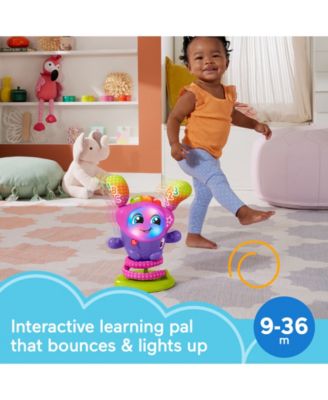 Fisher Price DJ Bouncin' Star, Baby Learning Toy with Music Lights and Bouncing Action image number null