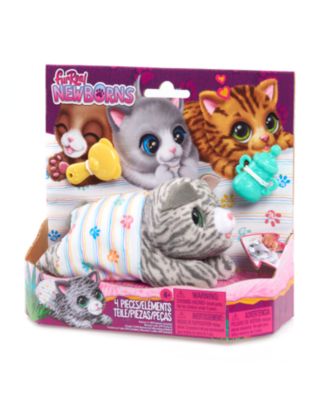 FurReal Friends Newborns Kitty Interactive Pet, Small Plush Kitty with Sounds and Movement image number null