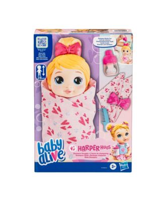 Baby Alive Shampoo Snuggle Harper Hugs Doll Playset image number null