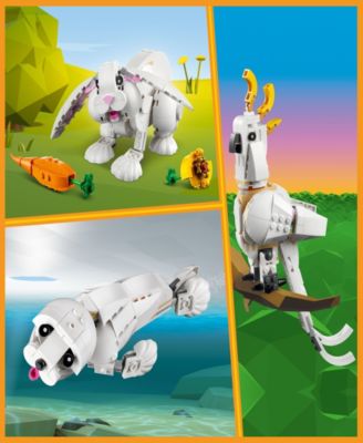 LEGO® Creator 3-in-1 White Rabbit, Cockatoo  and Seal 31133 Toy Building Set image number null
