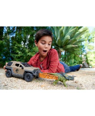 Jurassic World Truck and Dinosaur Action Figure Toy with Flipping Feature image number null