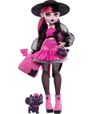 Monster High Draculaura Fashion Doll with Pet Count Fabulous and Accessories image number null