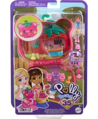 Polly Pocket Dolls and Playset, Travel Toys, Straw-Beary Patch Compact image number null