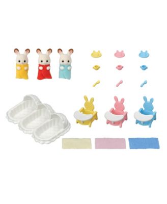 Calico Critters Triplets Care Set, Dollhouse Playset with 3 Figures and Accessories image number null