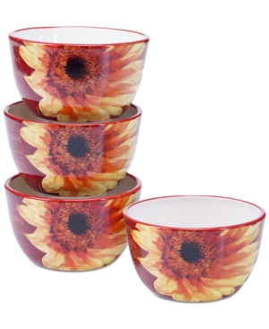 UPC 730384095407 product image for Certified International 4-Pc. Paris Sunflower Ice Cream Bowls | upcitemdb.com