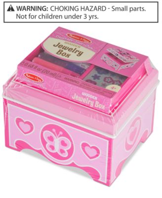 Melissa and Doug Kids' Decorate Your Own Jewelry Box Kit image number null