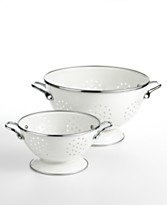 Martha Stewart Collection White Colanders Martha Stewart Collection White Colanders