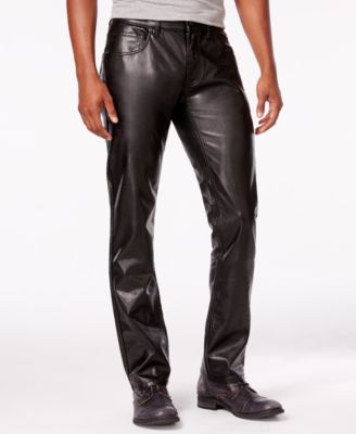 macy's faux leather pants