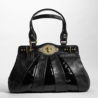 COACH LEATHER PIECED LARGE GARNET - Garnet Handbags - COACH - Macy's