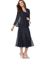 R&M Richards Dress and Jacket, Bead Embellished R&M Richards Dress and Jacket, Bead Embellished