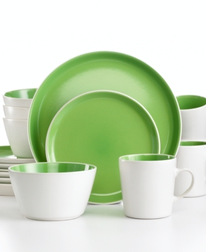 Oneida Color Burst Dinnerware - Kiwi Lime - Set of 16