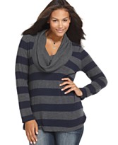 Soprano Plus Size Top, Cowlneck Pullover Soprano Plus Size Top, Cowlneck Pullover