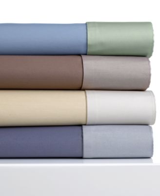  600 Thread Count CVC Blend Reversible Queen Sheet Set - Sheets - Bed