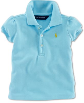 Ralph Lauren Baby Shirt, Baby Girls Short-Sleeve Stretch Mesh Polo