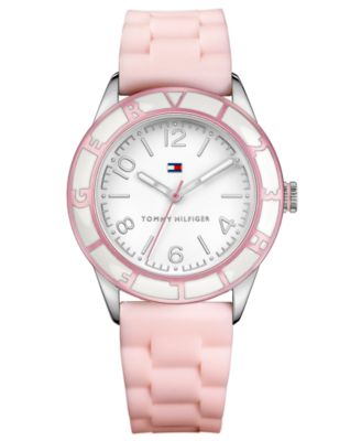 Tommy Hilfiger Watch, Women's Pink Silicone Strap 44mm 1781185