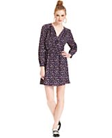 Bar III Dress, Long-Sleeve Printed Faux-Wrap Bar III Dress, Long-Sleeve Printed Faux-Wrap