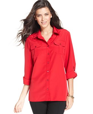 petite utility shirt