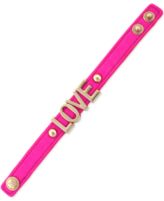 BCBGeneration Bracelet, Rose Gold-Tone Neon Pink Love Affirmation Bracelet