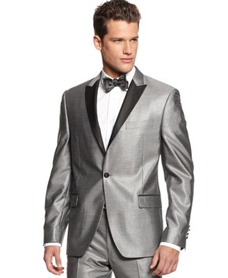 grey blazer black lapel