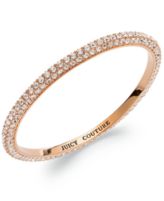 Juicy Couture Bracelet, Rose Gold-Tone Pave Bangle Bracelet