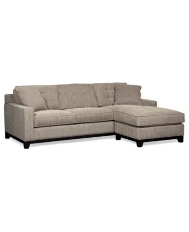 Clarke Fabric 2-Piece Sectional Sofa - Furniture - Macy's