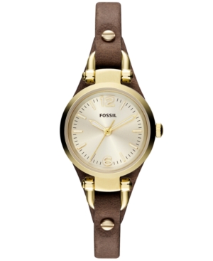 UPC 796483007864 product image for Fossil Women's Georgia Mini Brown Leather Strap Watch 26mm ES3264 | upcitemdb.com