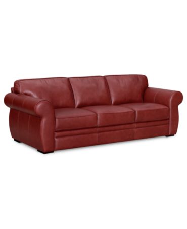 Carmine Leather Sofa - Furniture - Macy's