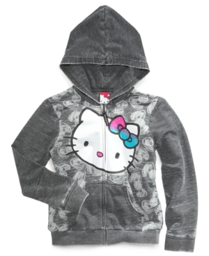 Hello Kitty Kids Hoodie, Girls Graphic Zip Hoodie