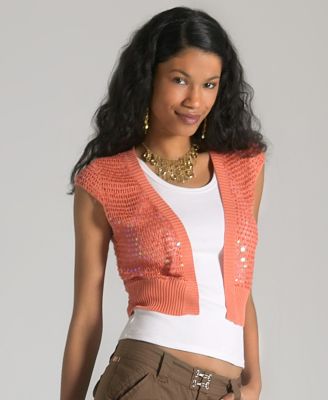 Necessary Objects Sequined Shrug