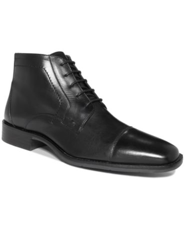 Johnston  Murphy Larsey Cap-Toe Lace-Up Boots - Shoes - Men - Macy's