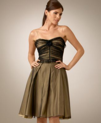 NINE WEST DRESS Mesh Bustier & Full Skirt