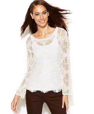 lace sleeve inc concepts international macy tops