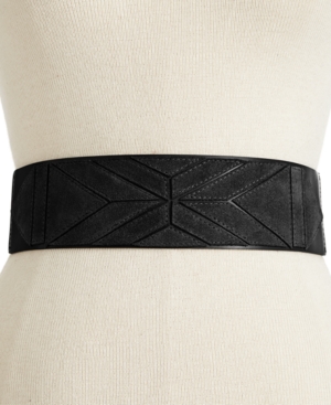 UPC 888698013720 product image for Vince Camuto Suede Chevron Stitched Belt | upcitemdb.com