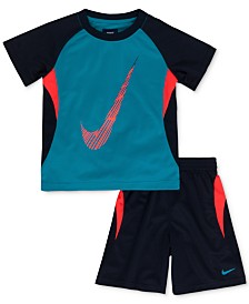 Nike Little Boys' 2-Piece Block Tee & Shorts Set