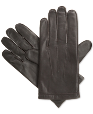 UPC 022653004747 product image for Isotoner Signature THERMAflex SmarTouch Smooth Leather Glove with Center Palm Ve | upcitemdb.com