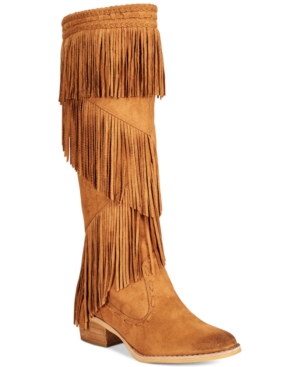 UPC 884886715124 product image for Not Rated Widdy Gitty Layered Fringe Boots Women's Shoes | upcitemdb.com