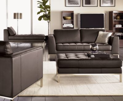 Arielle Leather Living Room Furniture Collection