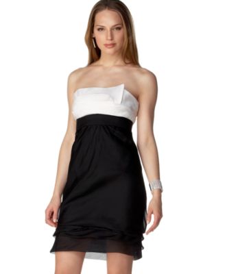 Macy*s - Women's - BCBG Silk Organza Strapless Tiered Dress