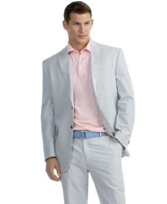 polo shirt under suit jacket