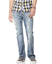 Do Denim Jeans,  Ripped and Repaired Straight Leg