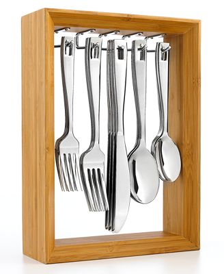 Cambridge Flatware, Portrait Mirror 20 Piece Set with Rack