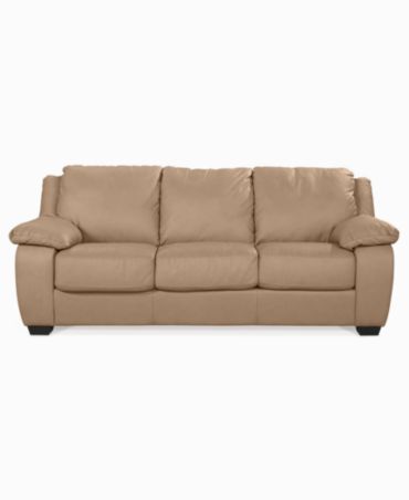 Blair Leather Full Sleeper Sofa Bed - Furniture - Macy&#39;s