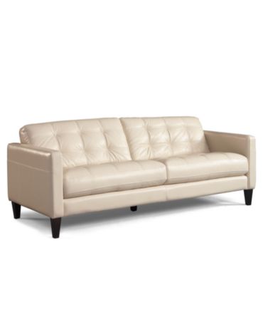 Milan Leather Sofa - Furniture - Macy's