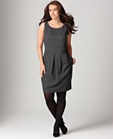 DKNYC Plus Size Dress, Sleeveless Pleated DKNYC Plus Size Dress, Sleeveless Pleated