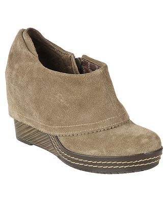 dr scholl's gray wedge booties