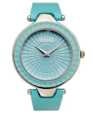 EAN 3400001211400 product image for Versus by Versace Watch, Women's Sertie Light Blue Leather Strap 38mm 3C7200 000 | upcitemdb.com